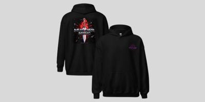 Hoodies  logo in front art work is back