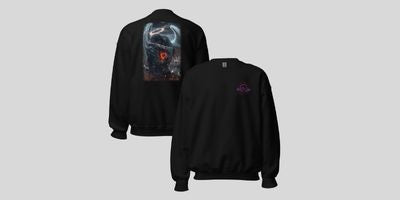 Sweatshirts logo in front art work is back